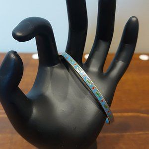 Vintage Abstract Cherry Painted Bangle